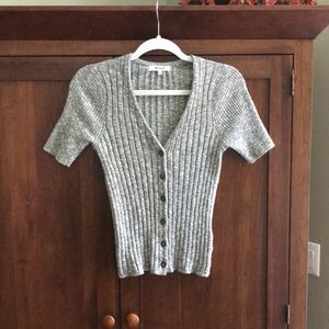 Madewell Glencrest Button Front Sweater Tee (sz S)